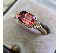 TEMU Anillo de lujo vintage para mujer - YOUHAOCC Elegante circonita | Piedra sintética | Base de cobre con baño único | Joyería de moda para el uso diario y banquetes