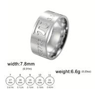 TEMU Anillo de vintage, 1 pieza, anillo de matemáticas unisex de moda con letra griega Π .14159 de acero inoxidable, regalo de joyería para amantes de las matemáticas y fiestas de graduación