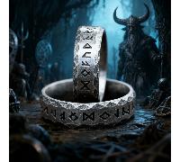 TEMU Anillo Vikingo Nórdico Retro, Sencillo para Hombres y Mujeres, Anillo Vikingo Retro de Acero Inoxidable 316L, Regalo de Joyería