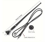 TEMU Antena de coche universal - Recepción de de radio AM/FM, montaje en techo o ala, compatible con vehículos todoterreno, sin batería, : Universal, Compatible con otras funciones inalámbricas