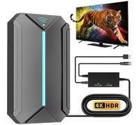 TEMU Antena de TV Interior para Locales, para Smart TV, Amplificador de de Largo Alcance con Recepción de 600+ , Compatible con 4K 1080P HD, Antena de Largo Alcance para HDTV Sin Cable