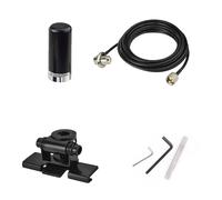 TEMU Antena móvil para radio amateur de vehículo, VHF UHF 136-174 MHz 400-470 MHz, con montaje fijo PL259 masculino, cable RG58 de 5 m o 16,5 pies.