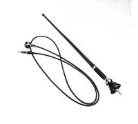 TEMU Antena universal de radio para techo de coche de 17 pulgadas para AM-FM, con diseño de goma, base de y cable flexible de 4 pies para montaje en el techo del coche, sin batería