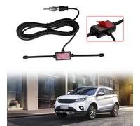 TEMU Antena universal para estéreo de coche, montaje adhesivo, amplificador de de radio, sintonizador AM FM, clavija DIN, no requiere batería, para vehículo, camión, SUV