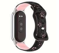 TEMU Aplicable a Xiaomi 8/9/10, correa de silicona floral grabada con láser, pulsera inteligente Xiaomi 9, correa de repuesto