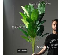 TEMU Árbol Artificial de Strelitzia Grande de 85cm y 115cm, Hoja de Tropical Falsa, Planta Sobredimensionada con Hojas de Plástico, Follaje de Realista para Decoración y Jardín, Sin Incluida, 1 Pieza