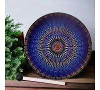 TEMU Árbol de Chakra con Tambor de Luna y - Azul , Dorado y Marrón - Diseño Intricado para Meditación y de Sonido, Tambor de Curación de Sonido | Tambor Mandala Intricado | Decorativo Beate