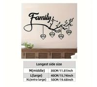 TEMU Árbol Genealógico Personalizado en Metal - Diseño de Hoja con Forma de , Acabado Mate, Fácil de Colgar, Ideal para , Navidad y Regalos de San Valentín, Decoración del Hogar