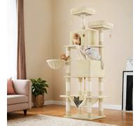 TEMU Árbol para Gatos, de Gatos de 206 cm , 13 Postes Rascadores, 2 Plataformas, 2 , Cesta, Hamaca, Peluches