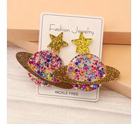 TEMU Aretes Colgantes de Planetas, Joyería , Aretes del Solar, Grandes Aretés de Acero Inoxidable, Regalos para Profesores de Ciencias, Obsequios , Pendientes Rave