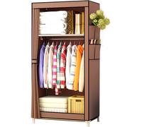 TEMU Armario Vestidor Tela Home con Bolsillos 160x70x45cm - Organizador de Ropa y Zapatos