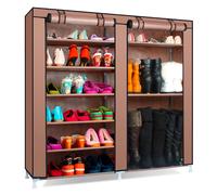 TEMU Armario Zapatero Tela Home para Zapatos y Botas con Puertas Cremallera 110x120x30cm - Organizador de Zapatos con 27 de Almacenamiento