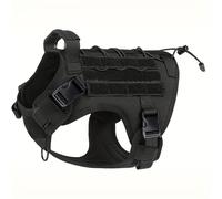 TEMU Arnés táctico para perros con asa, diseñado para la tensión, con chaleco ajustable para perros de servicio, ideal para pasear, hacer senderismo y entrenar, sin batería