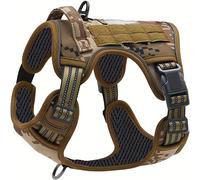 TEMU Arnés táctico y sin para perros grandes - Chaleco resistente con correas reflectantes y un manillar de control - Ideal para perros de entrenamiento, y asistencia, sin batería