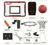 TEMU Aro de baloncesto interior para niños, aro de baloncesto de puerta, mini aro de baloncesto con 2 pelotas, juguetes de baloncesto y accesorios de playa y mar