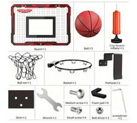TEMU ARO DE BALONCESTO PARA INTERIOR BABYHOME PARA NIÑOS, ARO DE BALONCESTO PARA PUERTA, MINI ARO DE BALONCESTO CON 2 BALONES, JUGUETES DE BALONCESTO