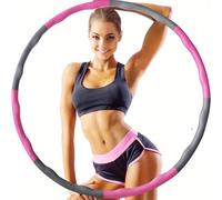 TEMU Aro de Fitness Desmontable con de Masaje, Anillo de Ejercicio de Polipropileno con Ajuste de Peso, Diseño a Rayas para Mayor Estabilidad y Agarre