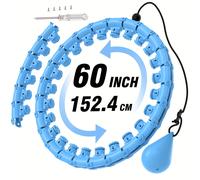 TEMU Aro de Pilates ajustable de 60 pulgadas con 26 eslabones removibles, Aro de Ejercicio Infinity Hoop para Adultos, Ideal para entrenamientos en casa, Pilates, mujeres y principiantes