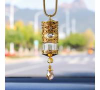 TEMU Aromaterapia para el coche, colgante de perfume para el coche, botella de perfume vacía de aleación, decoración para el interior del coche, suministros para el coche Eid Mubarak.