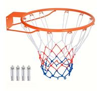 TEMU Aros de Baloncesto de 18 Pulgadas Naranja/ de Resistencia - Hierro , montaje en pared, duradero y resistente, compatible con una de aros de baloncesto, accesorios de baloncesto