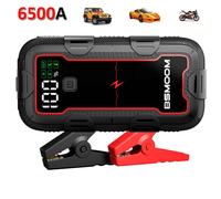 TEMU Arrancador de Coche 12V 6500A Pico, Batería de Refuerzo Auto 12800mAh Power Bank, de con Luz LED y Pantalla LCD ( los Motores de .0L Diésel)