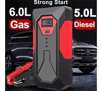 TEMU Arrancador de Coche Portátil 600A 18000mAh, de Energía y Booster para Motores de y Diésel, Coches, Camiones, SUV