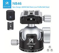 TEMU ARTCISE de Cámara de con Cabeza Esférica, Cabeza Panorámica Inclinable de 46mm en Metal CNC, Placa de Rápida para SLR, Videocámaras y Binoculares, Capacidad de Carga 55lbs/25kg