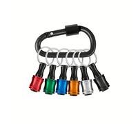 TEMU ASDTODW 6/18pcs Juego de portaherramientas de cambio rápido, con mango hexagonal de 1/4 y llavero portátil, organizador de brocas de acero inoxidable para barra de extensión