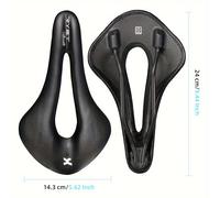 TEMU Asiento de cuero RYET Carbon + Ultra- para bicicleta de carretera de montaña Carrera Pu Asiento Cojín Oval 7*9 Accesorios para bicicleta 1pc