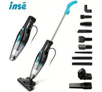 TEMU Aspiradora INSE R3S con cable, motor de potencia de 400W, potencia de succión de 16Kpa, 9 combinaciones diferentes, puede limpiar flexiblemente el pelo de mascotas, suciedad y polvo.