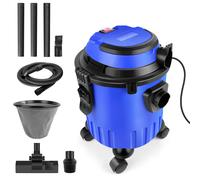 TEMU Aspiradora para líquidos y , extractor de polvo industrial con motor potente, función de soplado, contenedor de 15L, toma de energía y filtros HEPA lavables, para doméstico y uso profesional