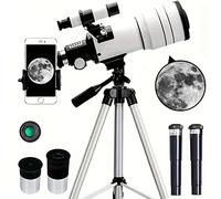 TEMU astronómico HD F30070 con un adaptador para móvil y un , con una aumento profesional de 15X-150X. telescopio portátil de potencia es para estrellas, la luna, aves y para acampar.