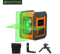 TEMU AUPTSON Nivel Láser Autonivelante de 2 líneas, Tamaño compacto, ajustable, Nivel Láser Cruzado Verde para Colgar Cuadros y Bricolaje en el Hogar, Juego Naranja como Regalo
