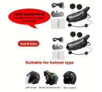 TEMU Auricular para de moto, auricular sin varillas 5.3 para , batería de 800mAh, conectividad walkie-talkie de 1000m, auricular para de conducción al