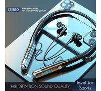 TEMU Auriculares con banda de silicona al , 40 horas de reproducción, audífonos inalámbricos para el cuello con micrófono y luz LED, auriculares para el cuello para deportes, running, gimnasio, y más
