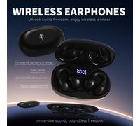 TEMU Auriculares inalámbricos de clip para oreja , estuche de carga mini ovalado con pantalla , carga Tipo-C (sin carga rápida), y ligeros, ajuste y seguro, sonido puro para deportes y uso diario
