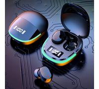 TEMU Auriculares Inalámbricos Recargables True Wireless Stereo 2026 con Pantalla LED, Opciones de Control, Ajuste de Volumen, Hechos de Plástico, Diseño Anime, Compatibles con Dispositivos Los/