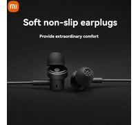 TEMU Auriculares Xiaomi con controlador , auriculares intrauditivos con cable de 3.5 mm, diseño magnético, graves potentes, control multifunción en línea, cable de 1.25 m, versión internacional