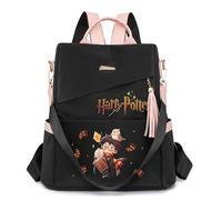 TEMU 【Autorizado】Mochila Bandolera de Bros. Harry Potter para Mujeres - Gran Capacidad, con Correas Ajustables, Diseño y Rosa con Detalles de Cremalleras y Borlas, Ideal para Viajes y Uso Diario