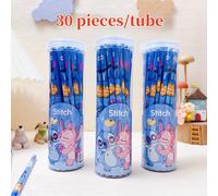 TEMU Autorizado: Un set de 30 lápices de Disney Stitch, ideales para dibujar, material escolar y de oficina, un set de regalo de de papelería