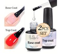 TEMU AWStorG Kit de 2 Piezas de Base para Uñas y Transparente de 15ml, Vernis Semi Permanente Gel Esmalte Sin Limpiar Set para Uñas
