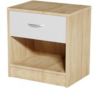 TEMU BAKAJI Comodino Simple con Cajón y Estante Inferior Resistente Diseño Minimalista Moderno Dormitorio Oficina en Casa Versátil Multiusos Espacioso