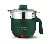 TEMU BALASHOV Olla Eléctrica con Vaporera - Mini Olla Eléctrica Portátil para Fondue, Cocina de Inducción Antiadherente, Enchufe de 220-240V, para Ramen, Arroz Frito, ,
