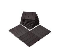 TEMU Baldosas de cubierta interbloqueantes VEVOR 10 Pack 12"x12" Impermeables para Porche Marrón