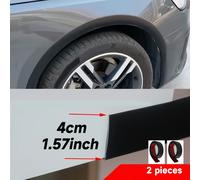 TEMU Banda decorativa flexible para cejas de rueda, color negro puro universal para automóvil, tira para cubrir arañazos, sin necesidad de taladrar agujeros ni pegar de instalación.