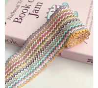 TEMU Banda elástica de 2 yardas con ondulación de agua , banda elástica ondulada de media luna de cara - Adecuada para decoración de cinturilla de ropa, pantalones y faldas de bricolaje