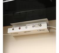 TEMU Bandeja de Gestión de Cables para Debajo del Escritorio de Fácil Instalación - Sin Taladro, Organizador de Escritorio para Oficina y Hogar para Conectores y Concentradores