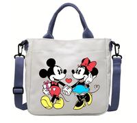 TEMU Bandolera , bolso cruzado de gran capacidad con licencia Disney, accesorio para viajes al , bolsa organizadora casual, tote grande estilo cartoon, bolso sencillo para camping