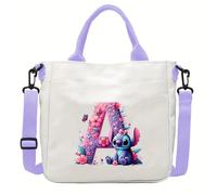 TEMU Bandolera de Disney con Diseño de Stitch para Mujeres - Correa Ajustable, Bolsillo para Teléfono, Estampado de Stitch y Flores en , Ideal para el Uso Diario, Regalos de o , Bolso de Calidad