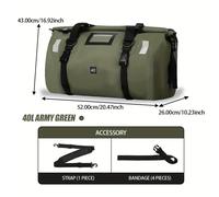 TEMU Bandolera Universal para Asiento Trasero de Motocicleta 40L, Bolsa para Viajes, Ciclismo y Camping